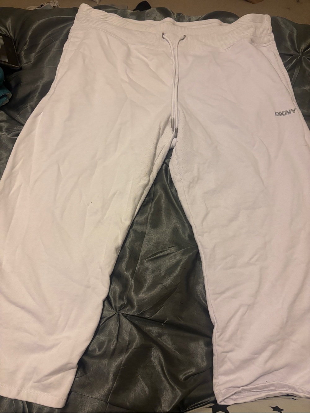 DKNY White Kids Drawstring Sweatpants
